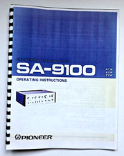 Pioneer SA-9100 Amplifier Operating Manual in Color ( SA 9100 )