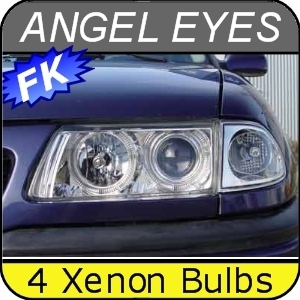 Angel Eyes Headlights Vauxhall/Opel Astra MK3 F Chrome