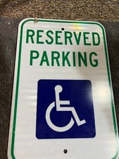  QTY 4 SigoSign Handicap Parking Sign Reserved Parking Sign 2x18 Aluminum