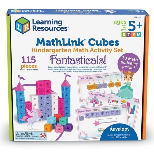 Learning Resources Math Link Cubes Play Learn Activity Set 115 Piece Ages 5+ - Picture 7 of 21