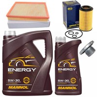 MotoröL Filter Set 5W-30 6 Liter + ÖLablassschraube FüR Opel Astra G Zafira 2.0