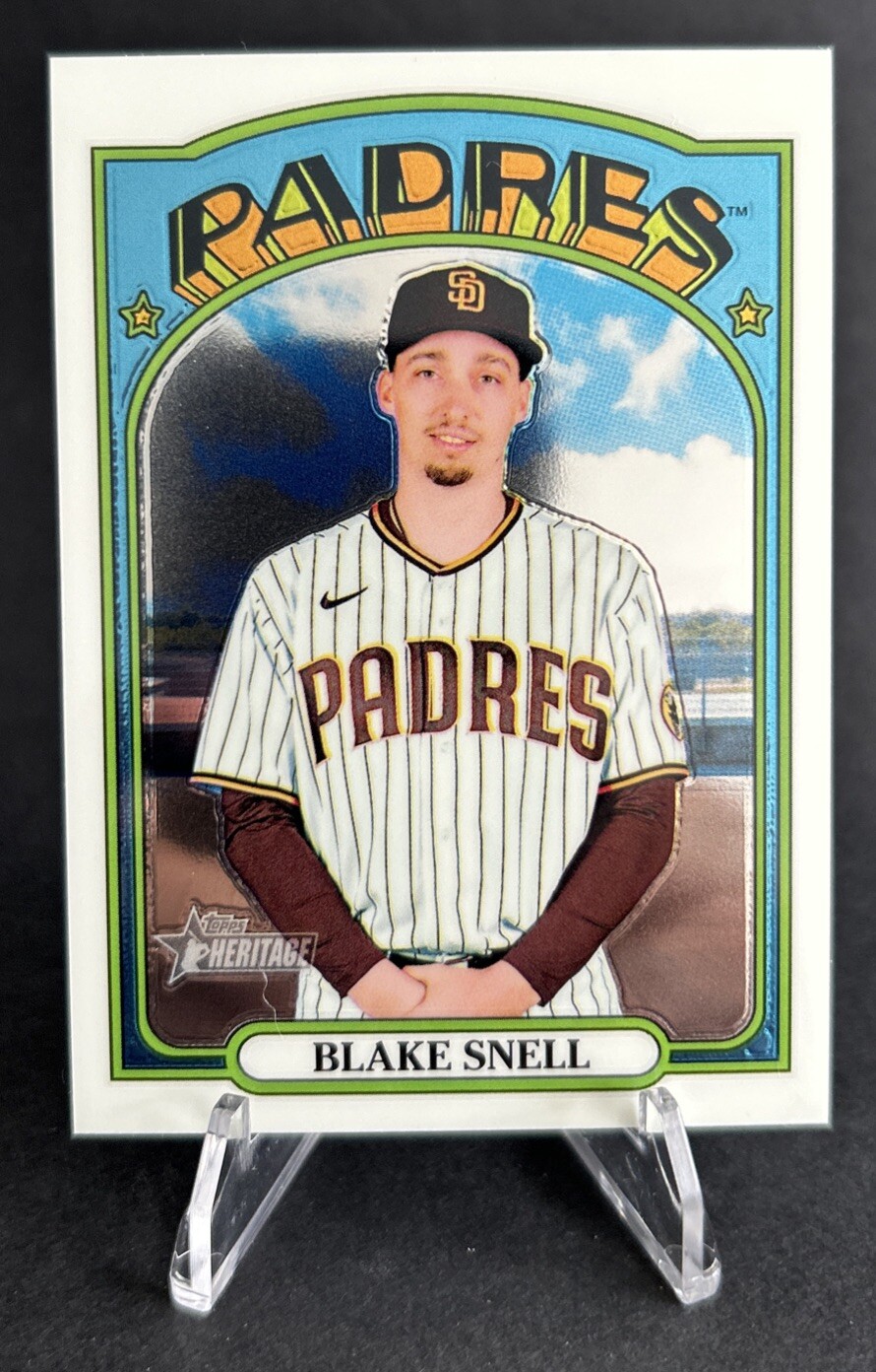 Blake Snell 2021 Topps Heritage High Number CHROME PARALLEL /999 Padres (#669)