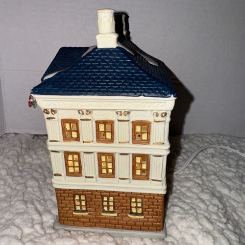 Noma Dickensville Collectibles Porzellan beleuchtete Bibliothek Vintage 1996 - Bild 15 von 18