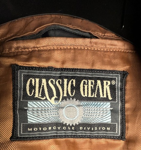 Vintage Classic Gear Gericke Leather Jacket Black Motorcycle Mens XXL - Picture 4 of 22