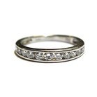 Platinum .48ct SI1 H round diamond channel wedding band ring 3.3g womens 6 — photo 2