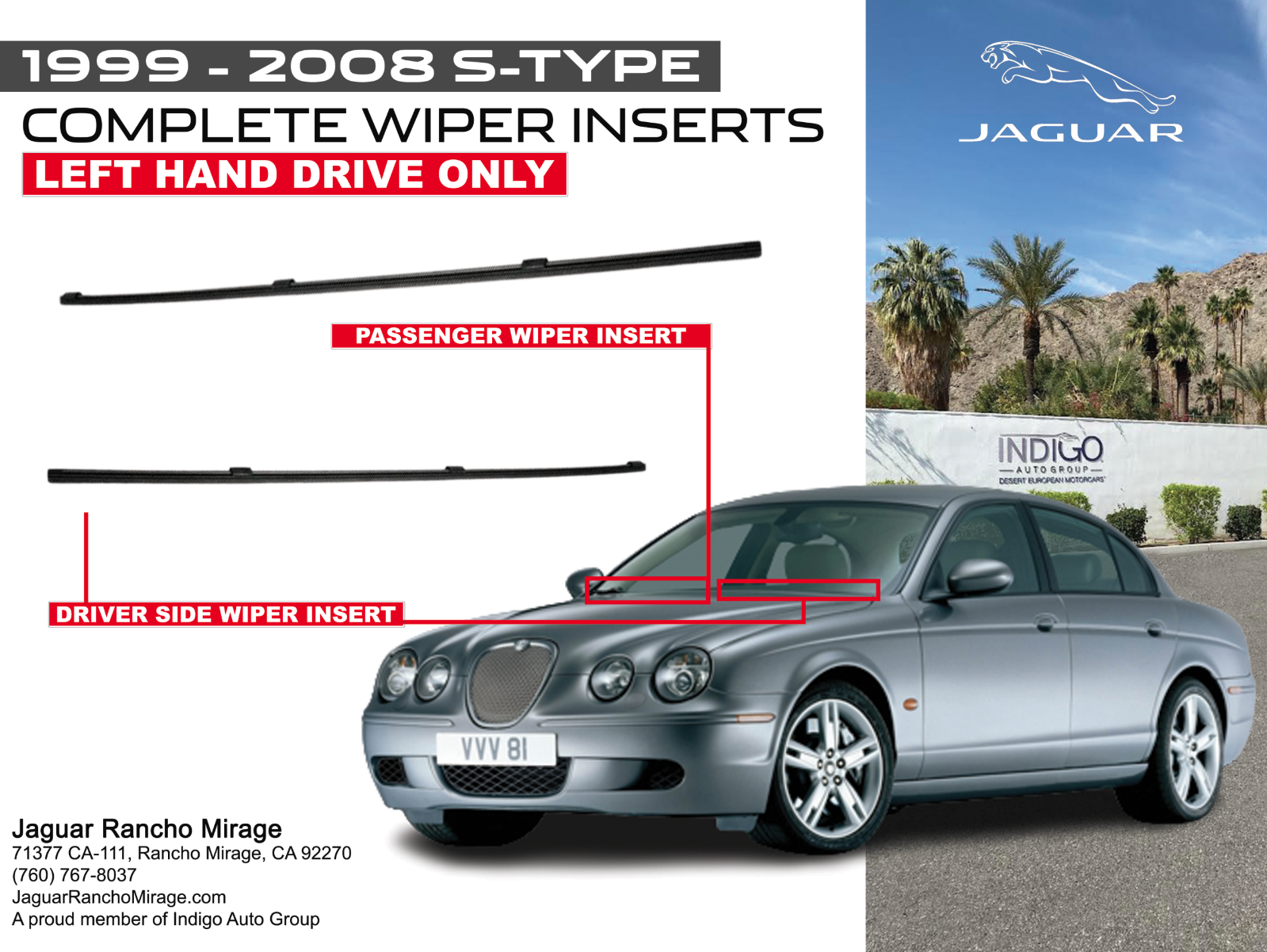 Genuine Lexus OEM Front Wiper Blade Inserts For 2003-2009 GX470 - Part #85214-0E020 / 85214-48031 12 thumbnail image