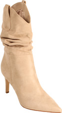 Marc Fisher Gienna 2 Women's Dress Bootie Light Natural Faux Suede US Size 9 M