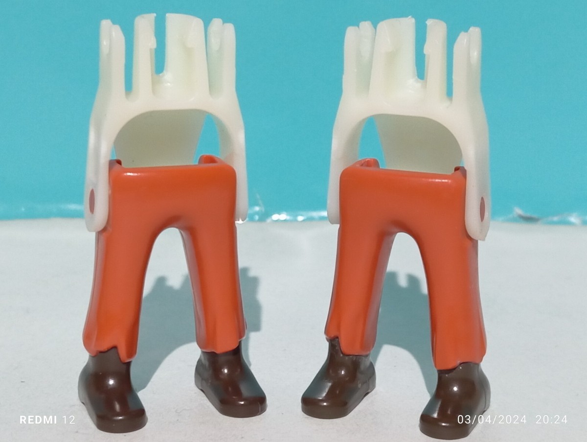 PLAYMOBIL 2 Gambe Bianche Piedi Nudi - Pezzi Ricambio Per Pirata Pastore Contadino