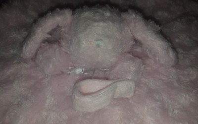Blankets & Beyond Bunny Rabbit Minky Pink Lovey Plush Security Pacifier Strap
