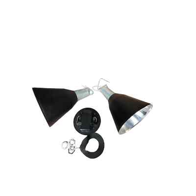 Vintage Dated 1981 Progress Lighting 2-Light Flood Black Wall Light Aluminum