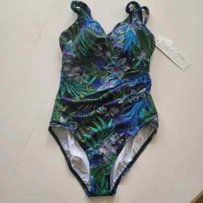 New! Slimming Tummy Control 1pc Tropical Swimsuit ~ RETAILS $70