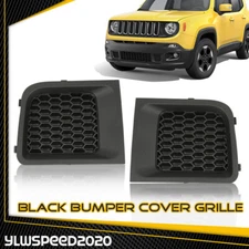 Fit For 2015-2018 Jeep Renegade Left+Right Front Bumper Lower Grille Bezel Cover