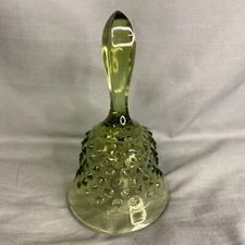 Vintage Fenton Hobnail Colonial Green Bell 5 1/2”