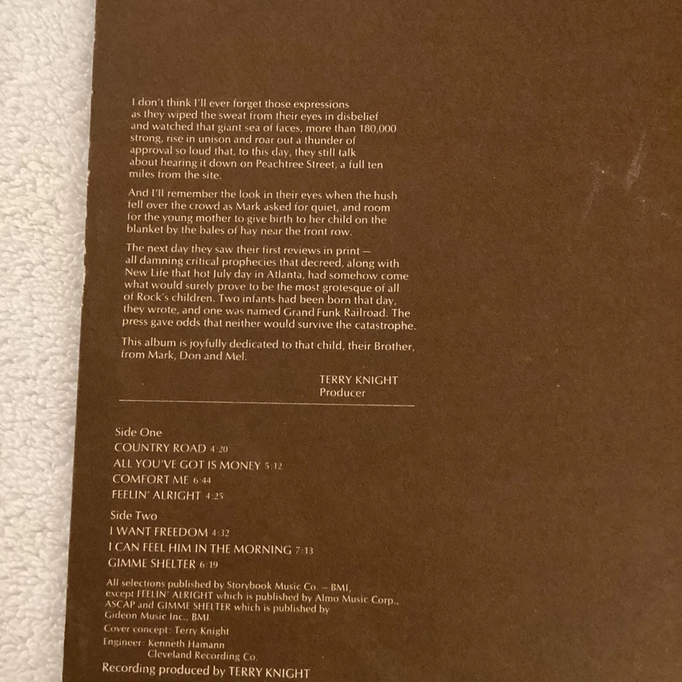 Grand Funk Railroad Survival LP Vinyl Record Album LP52 Capital Records Foto 3 de 4