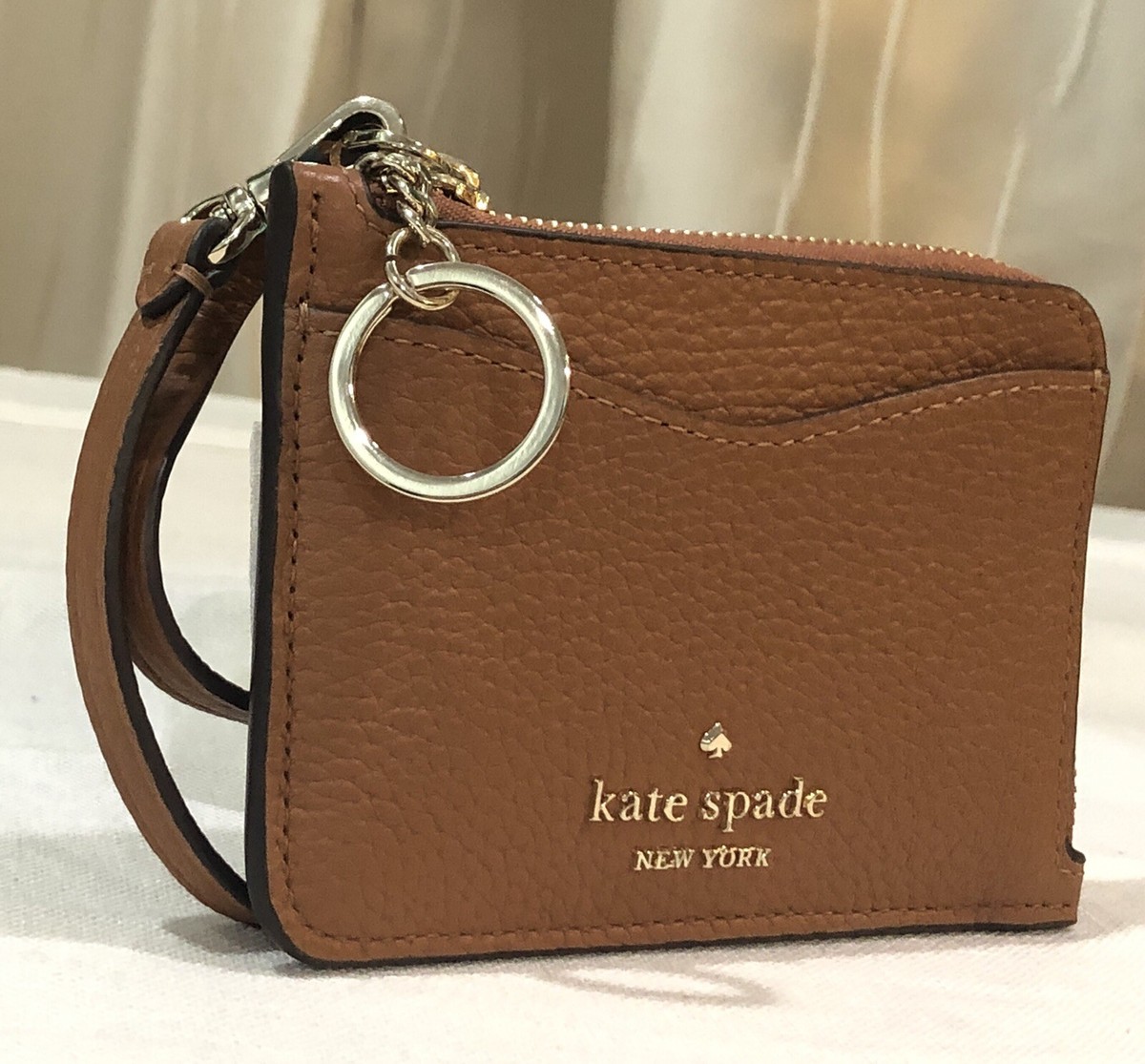 Kate Spade Leila Leather Small Card Key Ring ID Wristlet