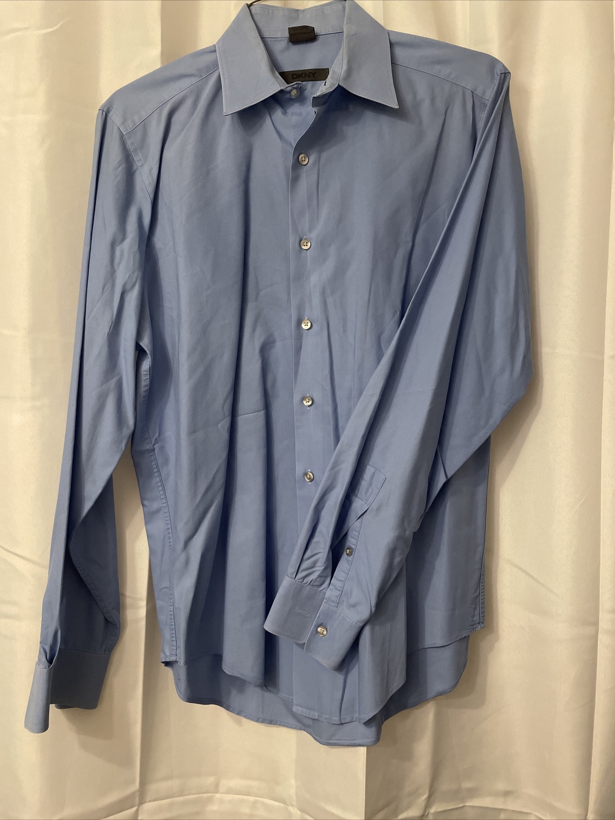 DKNY Blue long sleeve button down dress shirt Medium slim fit