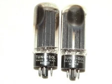 2 - 5U4gb Tung-Sol Tubes *Black Plates*Hanging OO Getters*Strong Testing*#5