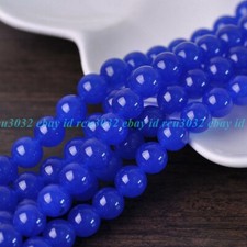 Round Natural Deep Blue Stone Loose Gemstone Beads 4mm 6mm 8mm 10mm 12mm 15