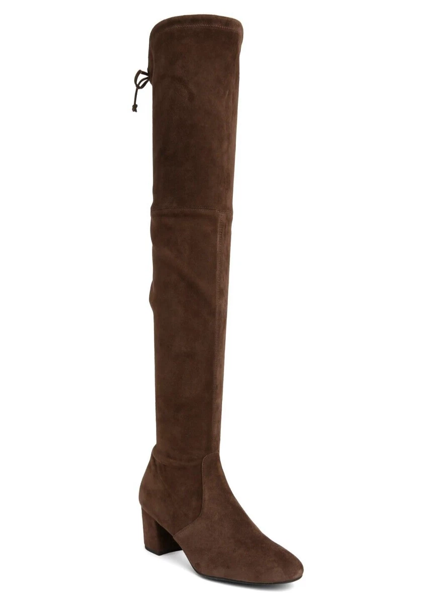 Stuart Weitzman Genna 60 Stretch Suede Over the Knee Heel Boots