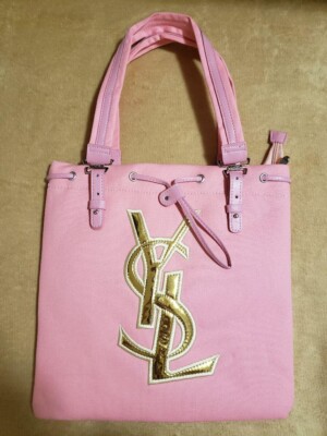 SAINT LAURENT Woman Tote bags 【Unisex】 Yves Saint Laurent Novelty Canvas Tote Bag Pink free