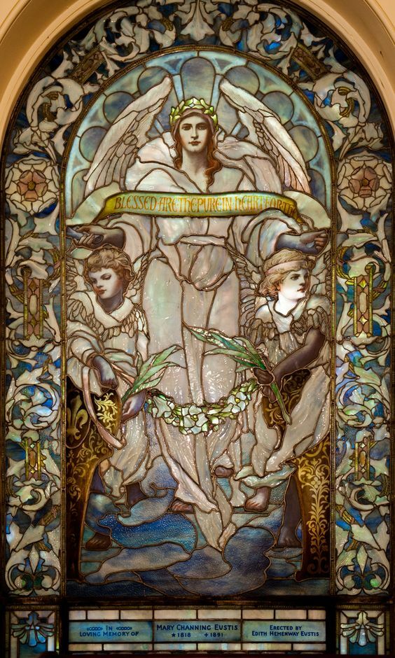 Tableau vitrail église en toile tendue pour décoration murale format 50x75 cm