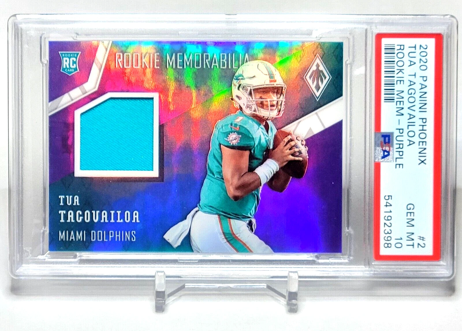 Tua Tagovailoa Panini Phoenix Rookie Memorabilia #2 Purple