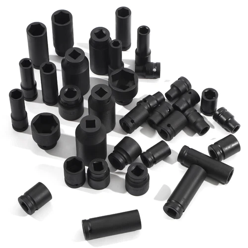 35pcs 1/2" Inch Deep Impact Socket Set Drive 6 Point Metric Garage Tool 8 - 32mm - Picture 8 of 11