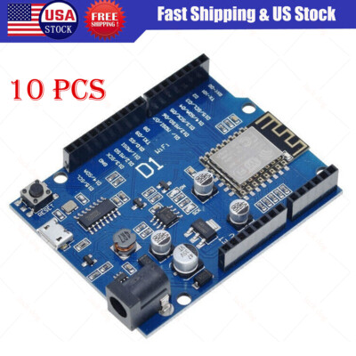 10 pcs WeMosD1 D1 WiFi Shield ESP8266 UNO ESP-12E Development Board Arduino USA