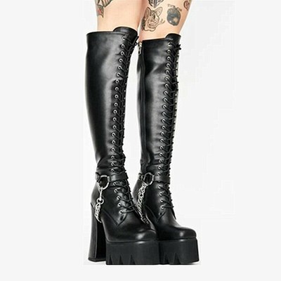 goth thigh high boots