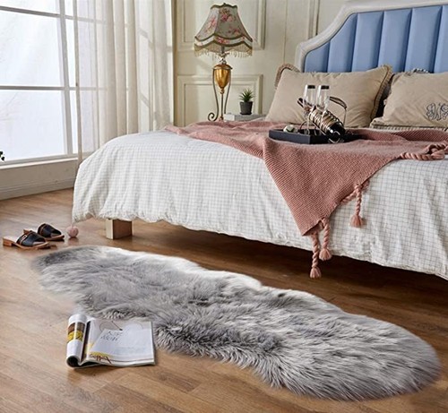 Latepis Faux Fur Sheepskin Area Rugs Soft Shaggy Carpet for Living Room Bedroom - Picture 136 of 219