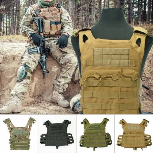 Herren Plattenträger Rüstung Weste Training Tops Militär Einstellbar Angriff - Bild 1 von 9