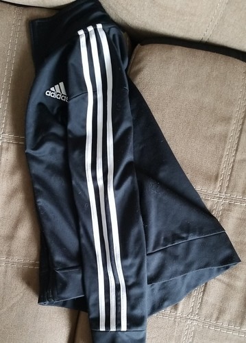 Adidas Youth Three Stripe Track Jacket Black Size 8 - Picture 4 of 4