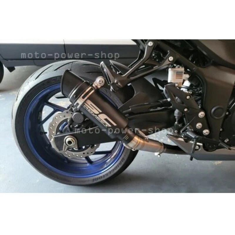 Sistema de puntas negras silenciador deslizable para Suzuki GSXS750 GSXS750Z Foto 2 de 4