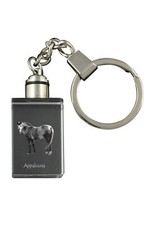 Appaloosa porte-clés en cristal avec un cheval Art-Dog