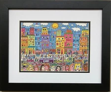 James Rizzi's "Be a Good Sport" CUSTOM FRAMED Pop Art New