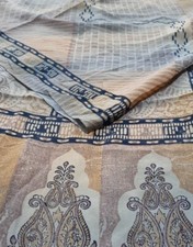 Pure Crepe Silk Saree 100 Silk Sari Indian Vintage Printed Fabric PCSS2401