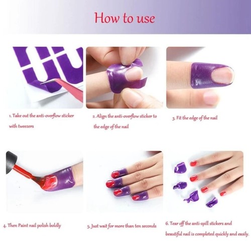 Hojas de cinta cutícula de látex empalizada esmalte de manicura protector de piel - Imagen 2 de 18