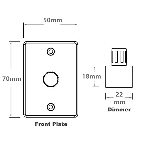 DC 12V Light Dimmer 12 Volt Rotary Dimming Switch for Campervan Boat - Picture 4 of 5