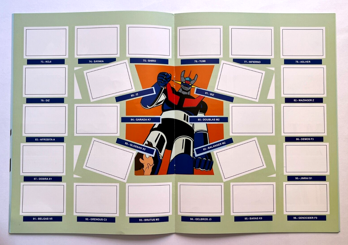 ALBUM MAZINGER Z Reedition Full Set 180/180 Stickers PERU