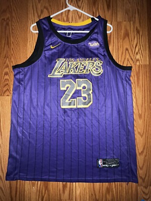 Nike Los Angeles Lakers LeBron James 23 Swingman City Wish Jersey