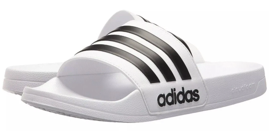 Sandalo Adidas uomo NEO CF Adilette Slide AQ1702 colore bianco nero taglia 8 NUOVO