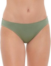 Salt  Cove Juniors' Ribbed Hipster Bikini Bottoms Green Size XL
