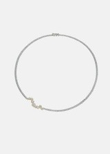 6.1ct Round cut GIA Certified Lab Grown Diamond 18k white gold Eternity Necklace