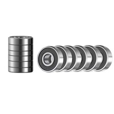 12Pcs 6200 2RS Double Rubber Sealed Steel Miniature Deep Groove Ball Bearings