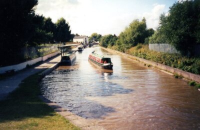 Foto 6x4 unter dem unteren Schloss bei Middlewich am Trent und Mersey Dose um 1995