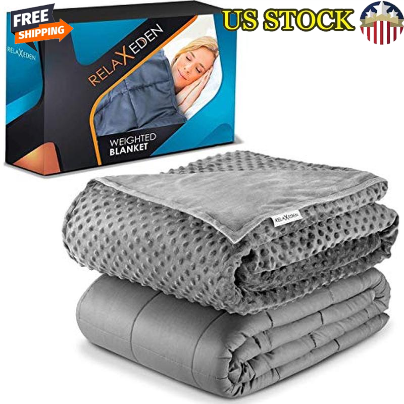 Adult Weighted Blanket Removable Washable Duvet 15 Lbs Comfort Soft Breathable-image