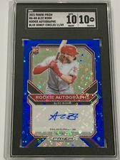 2021 Panini Prizm Alec Bohm RC SGC 10 w/10 Auto Blue Donut Circles /49