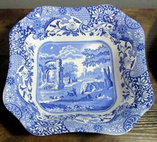 Spode "BLUE ITALIAN" Square Vegetable/Serving Bowl, 9.25"