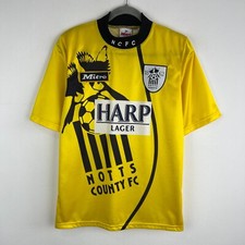 Notts County 1995/1997 Mitre Away Vintage Shirt Soccer Jersey Size 34/36 Men's