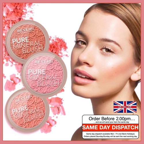 Mineral PURE BLUSH Blusher Silky Compact Powder Beauty Cheeks Perfect Make-up UK